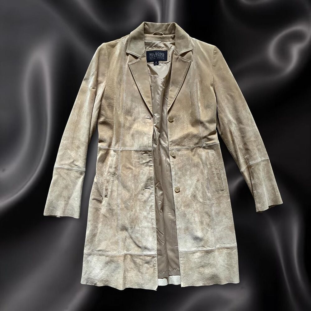 Wilsons Genuine Suede Trench Coat
